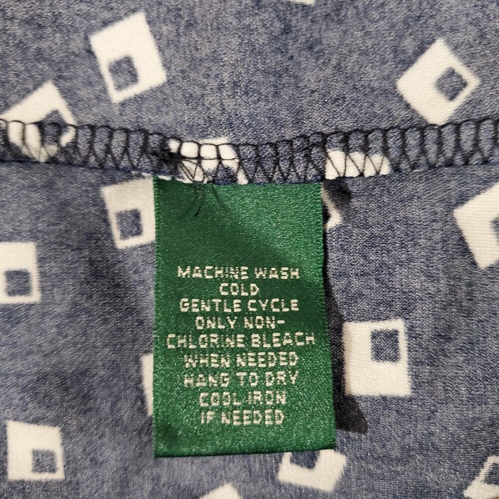 Lauren Ralph Lauren Faux Wrap Stretch Ruched Midi Dress Size 10 Navy Blue Square - Picture 9 of 12